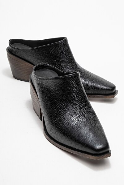 Zeynep Sıradağlı Papuci Western din piele naturală pentru femei Devina, negri