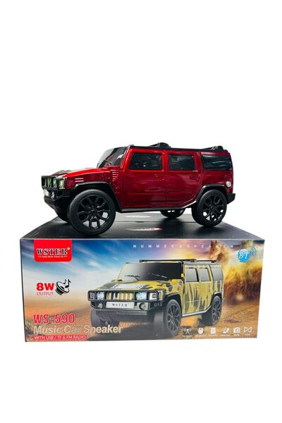 Wster WS-590 H5 مكبر صوت لاسلكي على شكل سيارة مزود بتقنية البلوتوث مع منفذ TF وUSB وFM وAUX وTWS