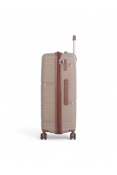 CAPATAN Luxury Durable 4-Piece Luggage Set (Shatterproof with Bonus Handbag) with Double Zipper Expansion Case