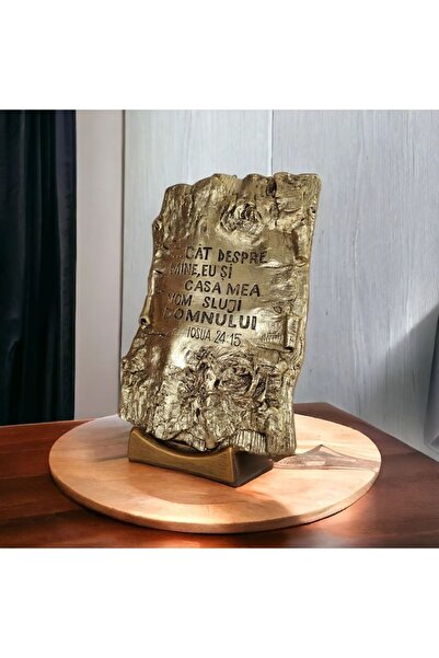 ArtBucovina Ceramic decoration with biblical message - "As for me, as for me and my house, we will serve the Lord" (Josh.