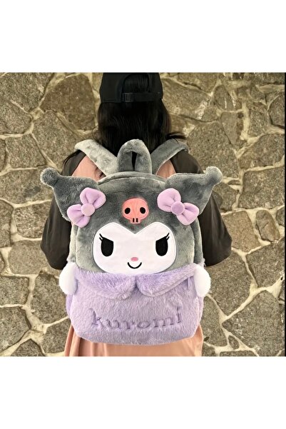 JOJO KIDS Girl Child Kuromi Backpack School Bag, Plush Bag, Squishy, Very Light Bag