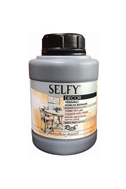 Rich H Selfy Decor Vernikli Mobilya Boyası 1250 Cc Royal Gri 12870