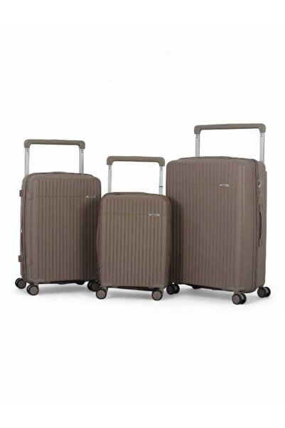 CAPATAN Luxury Complete Luggage Set - 3 Pieces, Shatterproof Polypropylene (Large Sizes & Superior Features)