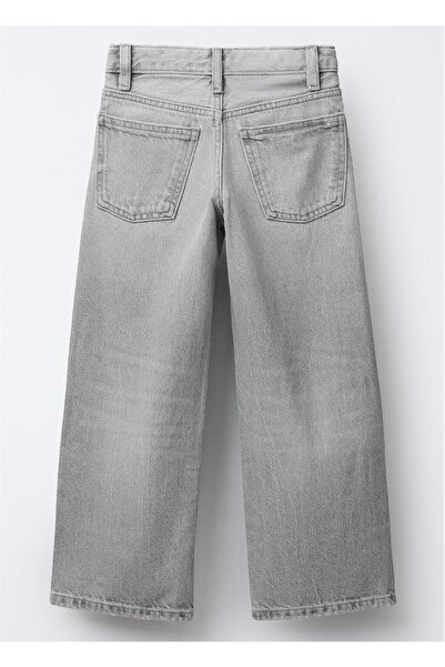 ASL GOLF CLUB Girl's Light Gray Wide Leg Jeans