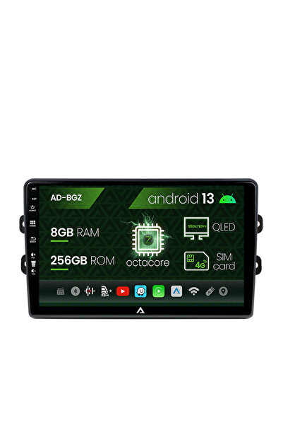 AutoDrop Navigatie Dacia/Renault, Android 13, Z-octacore / 8GB RAM + 256GB RO...