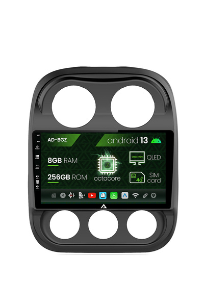 AutoDrop Navigatie Jeep Compass (2009-2016), Android 13, Z-Octacore / 8GB RAM...