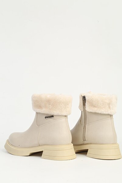 Pierre Cardin Krem Yarım Kürklü Bot PC-55268