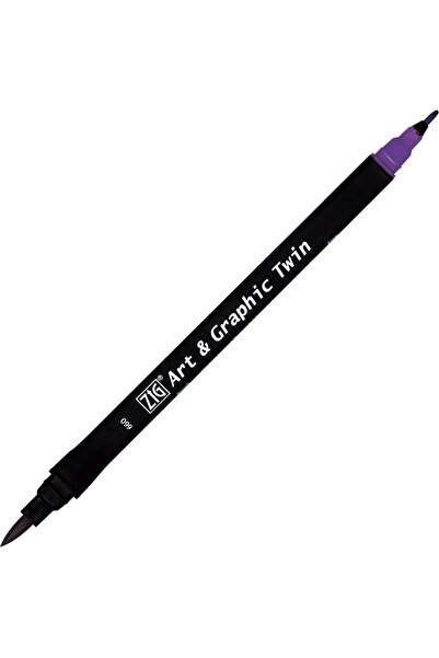 Zig قلم رسم سوبرتريند آرت آند جرافيك توين ماركر 660 بنفسجي غامق