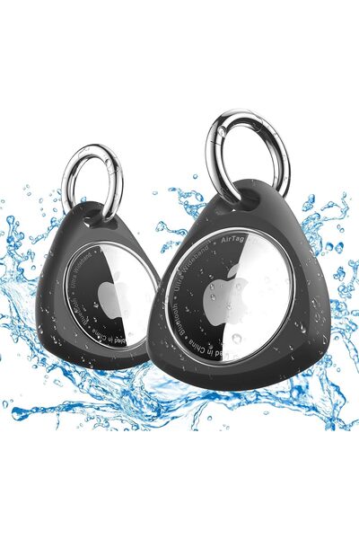 Generic iFalarila 2 Pack Waterproof Case for Airtag Holder, 360° Protective Keyring Holder, Shockproof, Ant