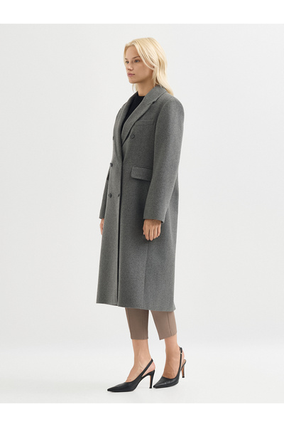 Karaca Kadın Kaban-Gri