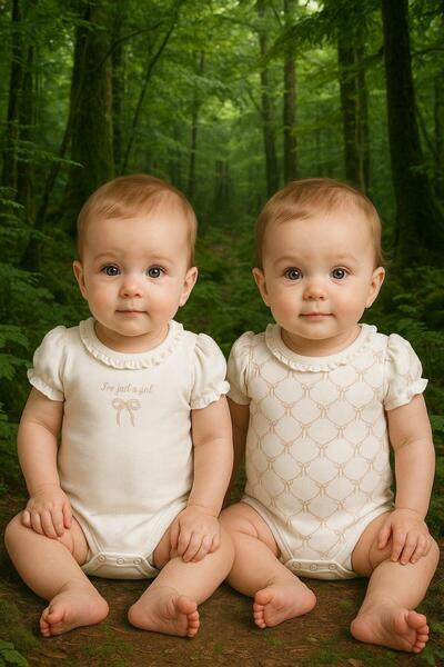 BabyCosy Organic Wear بدلة أطفال مكونة من قطعتين بأكمام قصيرة مصنوعة من القطن...