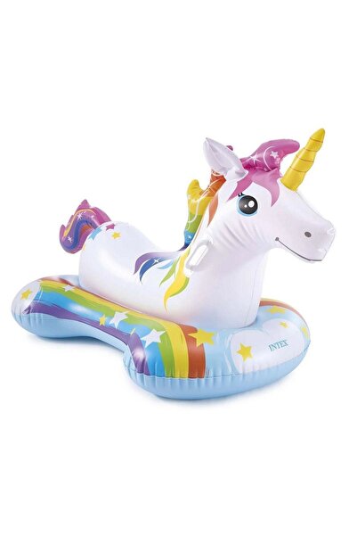 Intex Intex inflatable mattress, PVC material, beautiful unicorn pattern, 2 strong handles, 163 x 86 cm, ...