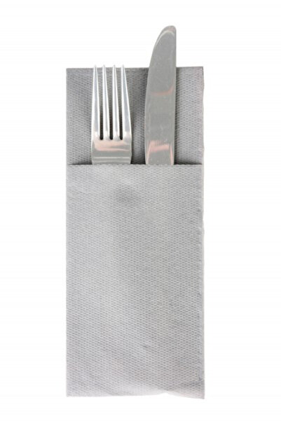 Mank Șervețele cu BUZUNAR pentru tacâmuri - Softpoint (Gri) / 33 x 40 cm / 50...