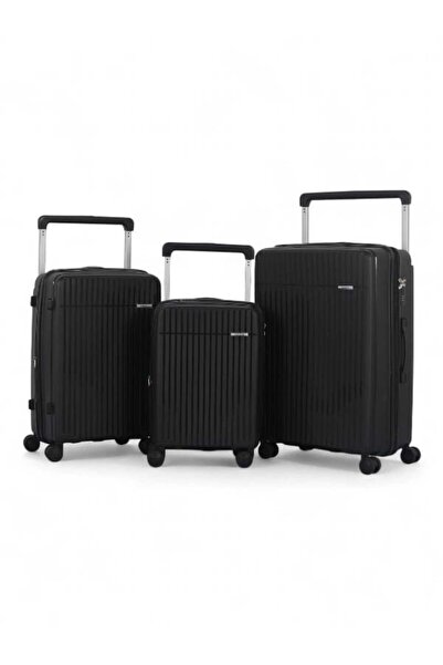 CAPATAN Luxury Complete Luggage Set - 3 Pieces, Shatterproof Polypropylene (Large Sizes & Superior Features)