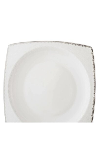 ORIAN 6-piece square porcelain decorated dessert, fruit and breakfast plate set