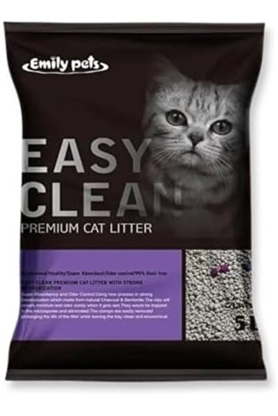 Emily Pets رمل قطط بنتونيت معطر برائحة اللافندر (10 لتر)