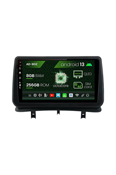 AutoDrop Navigatie Renault Clio 3 (2005-2013), Android 13, Z-Octacore / 8GB R...
