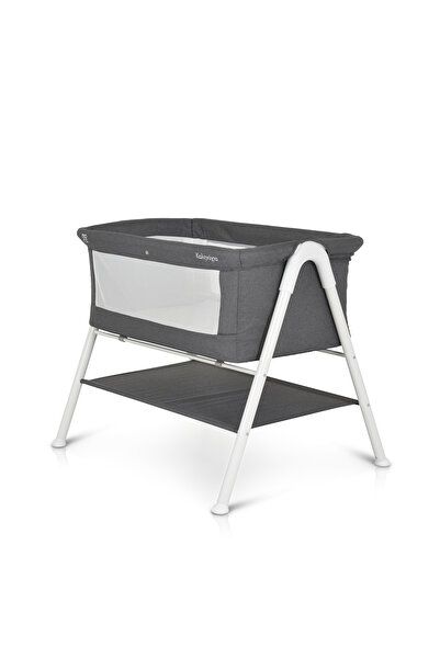 Moni Patut nou nascut Kalinihta cu saltea si protectie contra insectelor, 90x53 cm, Graphite
