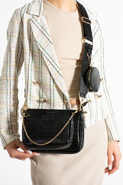 Cosser Női keserűbarna táska szett pénztárca részletes kézi és válltáska