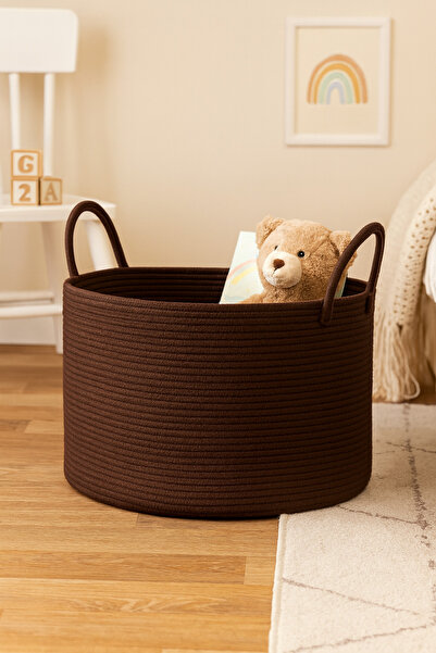 MaVaux البرسيم مخصص القطن مقبض الجوت بطانية سلة سلة ألعاب من الخوص سلة الغسيل الجوت 40-30