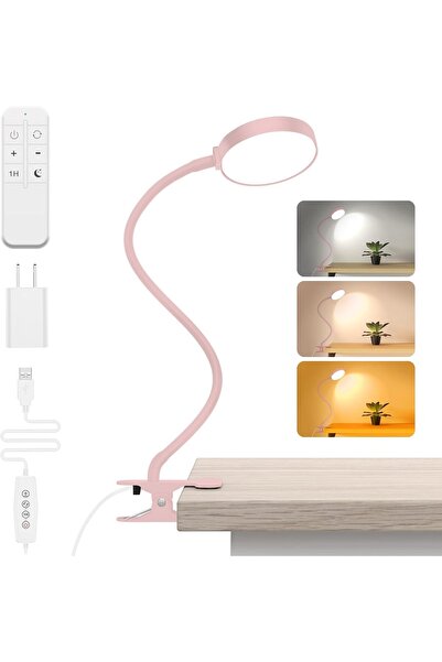 Generic iFalarila Reading Light with Remote, LED Desk Lamp Clip on [1H Timer & Nightlight] RA>95 Dimmable Fl