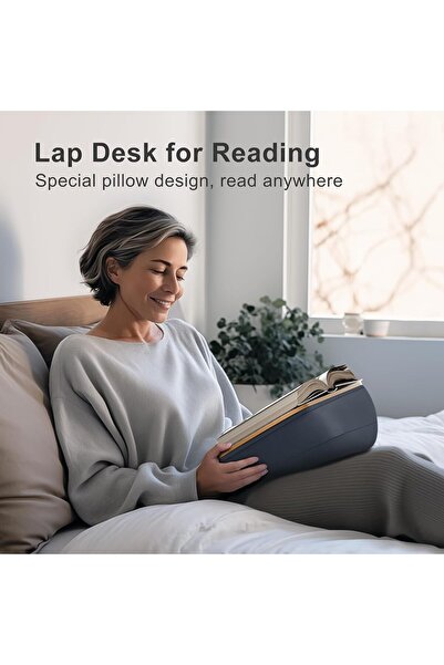 Generic Lap Beanbag Book Stand for Reading, Comfortable Pillow Book Holder for Sofa, Bed, Desk, Hands-Free,