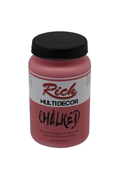 Rich Supertrend Multi Decor Chalked Akrilik Boya 250 cc. 4524 ANTİK PEMBE