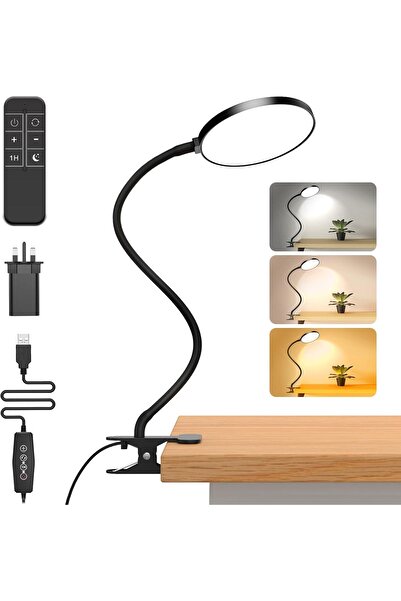 Generic iFalarila Reading Light with Remote, LED Desk Lamp Clip on [1H Timer & Nightlight] RA>95 Dimmable Fl