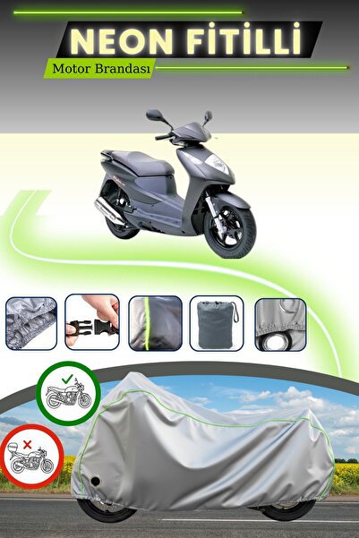 Cemku Fast قماش دراجة نارية متوافق مع هوندا ديلان 150 متوافق مع قفل رمادي اللون