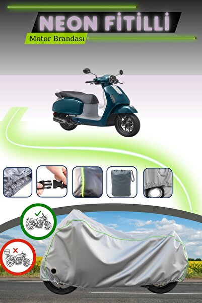 Cemku Fast قماش دراجة نارية متوافق مع نيون فيتيل هوندا سبيسي 125 باللون الرمادي