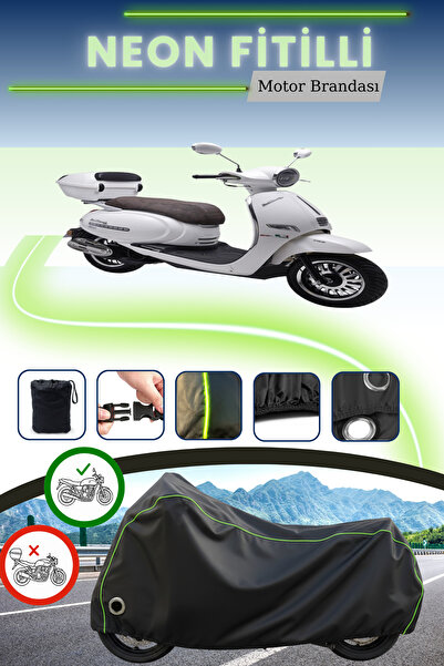 Cemku Fast غطاء محرك متوافق مع نيون فيتيلي كوبا بريليانت 125 باللون الأسود