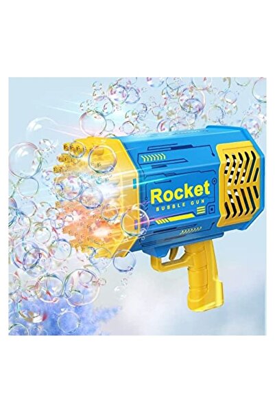 Generic Bubble Rocket Shooting Gun, 69 Hole Bubble Shooter with Colored Lights