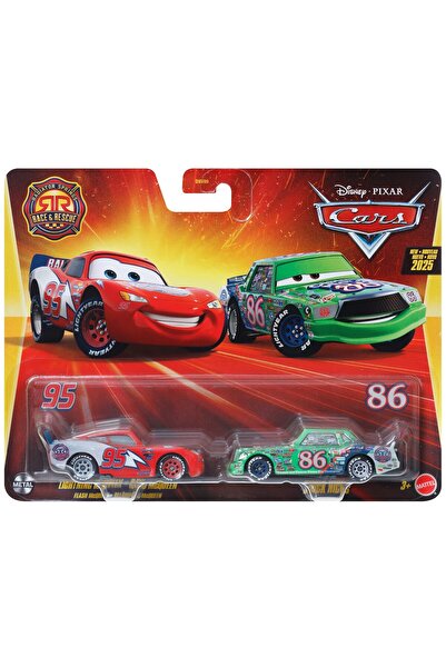 mattel Disney Pixar Cars Race and Rescue - Lightning McQueen and Chick Hicks, 1:55