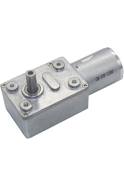 EmAyCenter 12V DC Gearmotor 18 RPM Yüksek Torklu Redüktörlü Motor - Metal Gövde