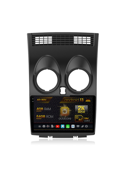 AutoDrop Navigatie Nissan Qashqai (2006-2014),Android 13,V-Octa/4GB RAM+64GB ...