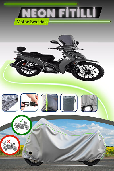 Cemku Fast قماش دراجة نارية متوافق مع Gray Lock Neon Corded Kuba Cristal 50