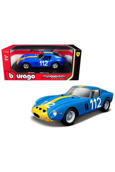 BBURAGO Ferrari 250 GTO #112 albastru/galben - 1/24