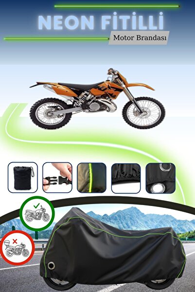 Cemku Fast غطاء محرك متوافق مع KTM 200 EXC مزود بقفل أسود متوافق مع نيون فيتيلي