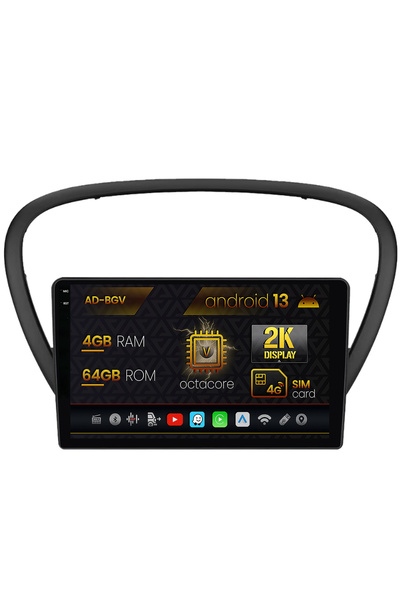 AutoDrop Navigatie Peugeot 607 (2004-2011),Android 13,V-Octa/4GB RAM+64GB ROM...