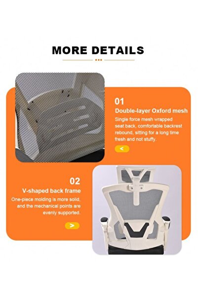 NOVEM Height Adjustable Foam & Fibre Blend Swivel Mesh Office Chair with Comfortable Armrests