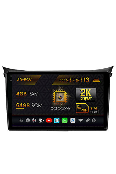AutoDrop Navigatie Hyundai I30 (2012-2016),Android 13,V-Octa/4GB RAM+64GB ROM...
