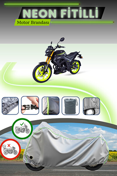 Cemku Fast قماش دراجة نارية متوافق مع Gray Lock Neon Corded Arora MT 125