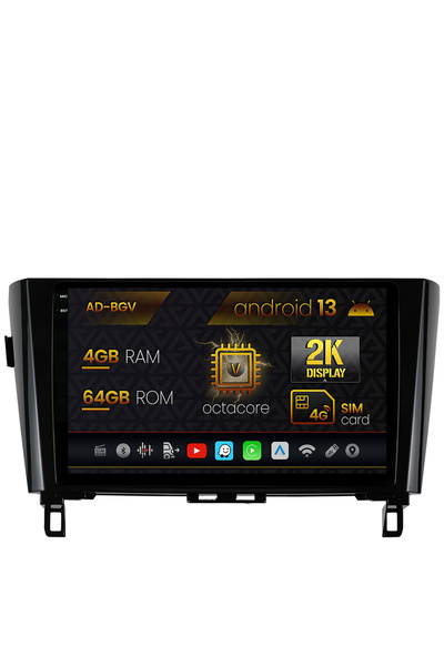 AutoDrop Navigatie Nissan Qashqai/X-Trail (2013+),Android 13,V-Octa/4GB RAM+6...