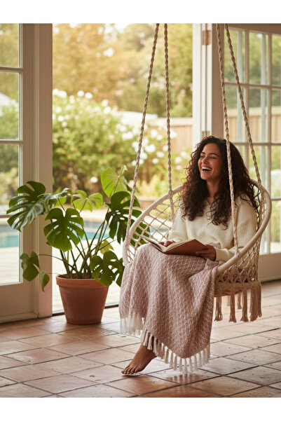 BEYLİNİ Multi-Purpose Cover Sofa Bed Rug Mattress Picnic Mat Floor Covering Washable Fringed 170X200 cm