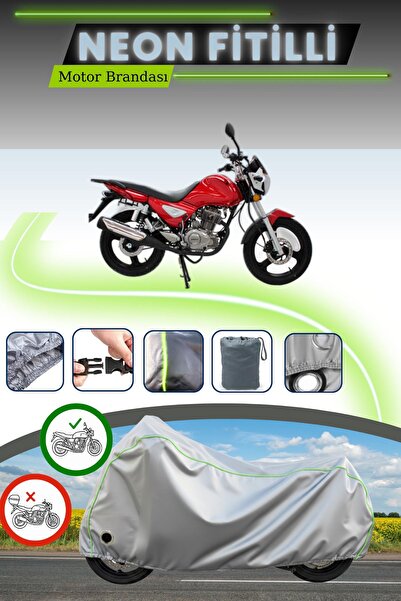 Cemku Fast غطاء دراجة نارية رمادي اللون متوافق مع نيون فيتيل مونديال 150 MCX ...
