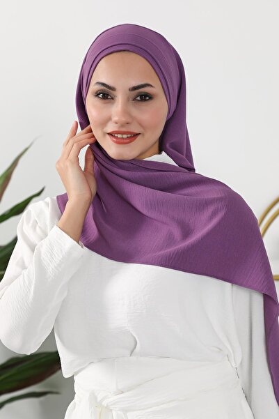 Aisha's Design Pleated Design Aerobin Shawl,Cps-93,Light Purple