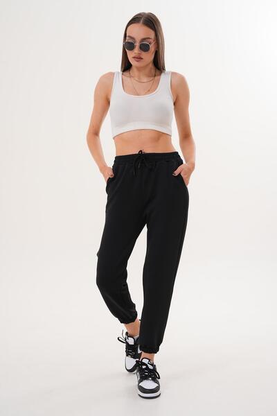 ŞİMAL Women's Elastic Waist Scuba Pants 255071 -