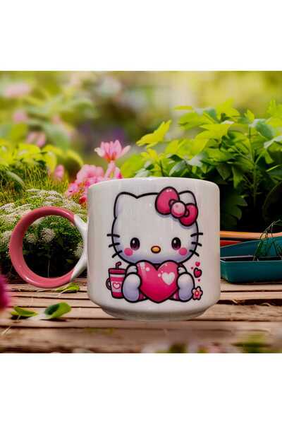 GameFruy Hello Ki̇ty Double-Sided Printed Mug - Ceramic Tea, Coffee Gift Cup Motto Mug