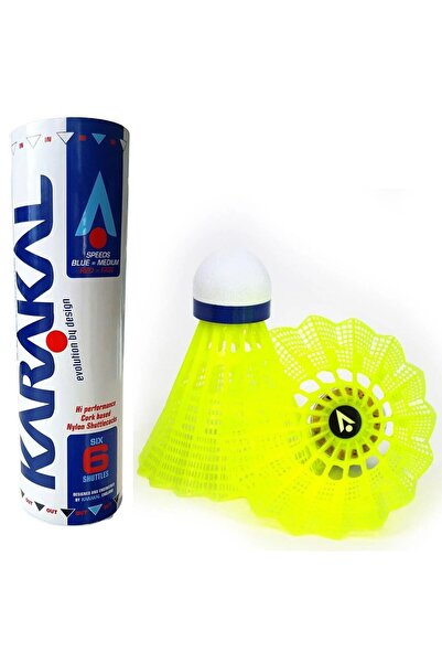 Karakal Nat X6 Yellow Shuttles Red Badminton Ball