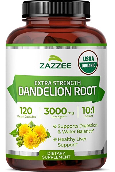 Zazzee مستخلص جذر الهندباء العضوي المعتمد من وزارة الزراعة الأمريكية بنسبة 10...